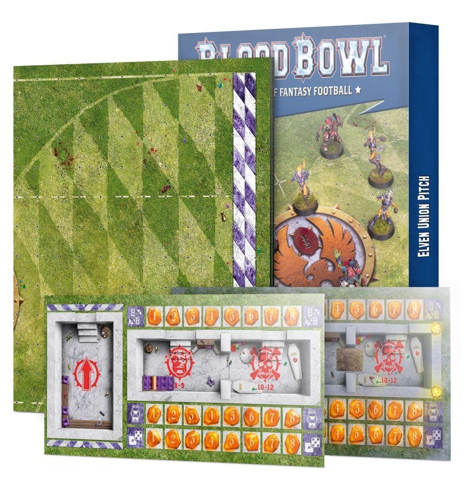 Blood Bowl Elven Union Pitch & Dugout Miniatures Games Workshop   