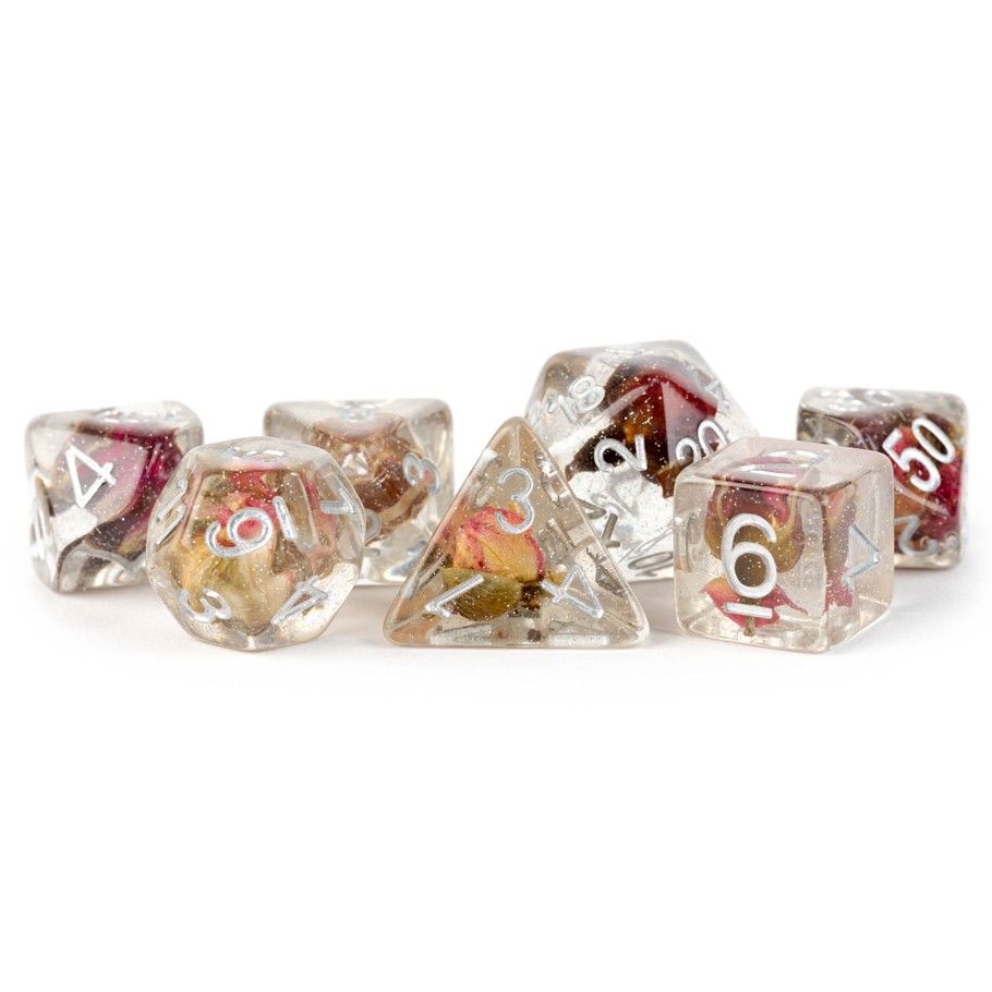 LIC751 7ct Rose Dice FanRoll by Metallic Dice Games   