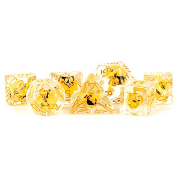 LIC754 7ct Cat Dice FanRoll by Metallic Dice Games   