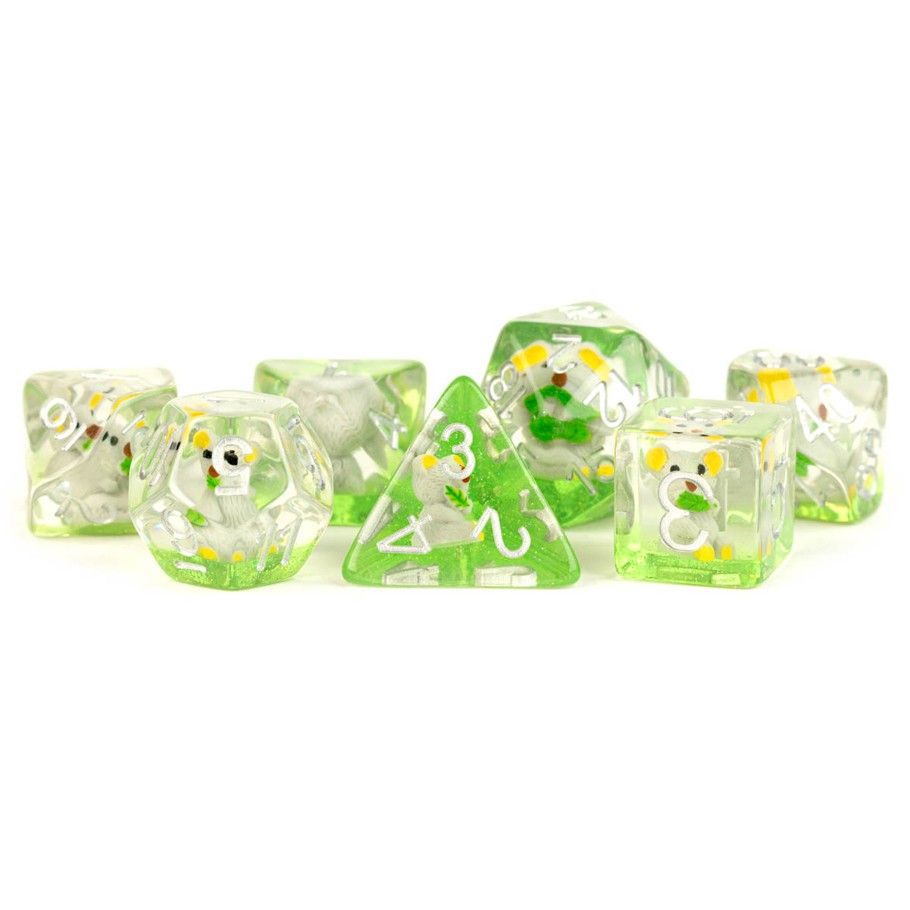 LIC756 7ct Koala Dice FanRoll by Metallic Dice Games