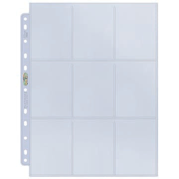 Ultra Pro 100ct 9 Pocket Top Loading Standard Size Card Pages Supplies Ultra Pro   