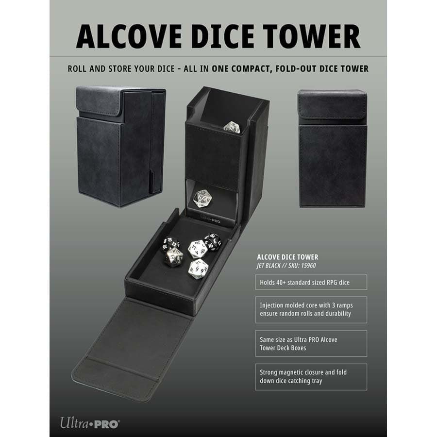 15960 Black Alcove Dice Tower Supplies Ultra Pro   