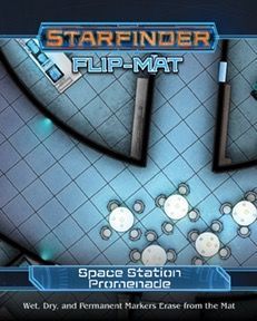 Starfinder Flip Mat Space Station Promenade RPG Maps Paizo   