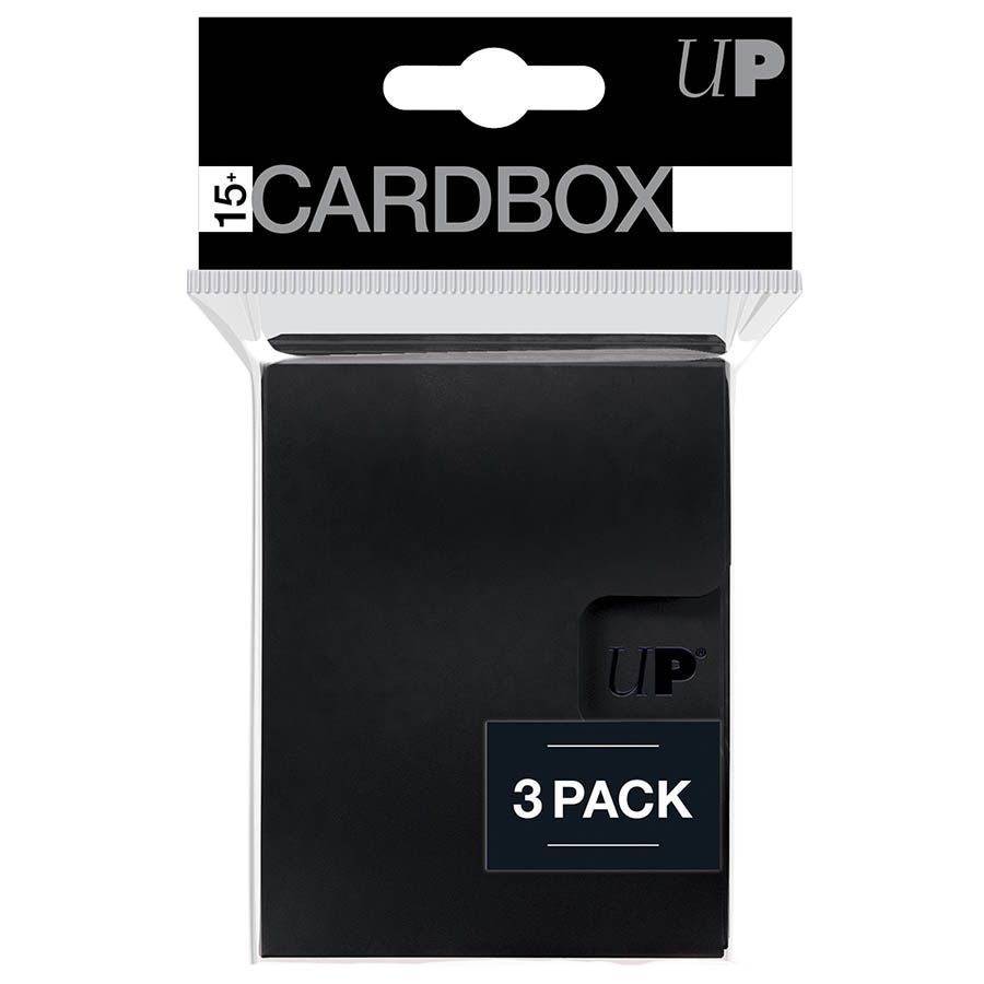 85495 3pk Black 15+ Card Box Supplies Ultra Pro   
