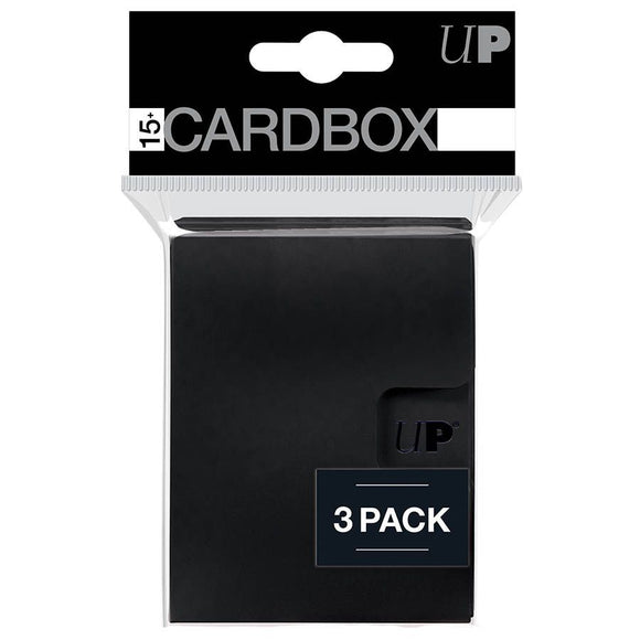 85495 3pk Black 15+ Card Box  Ultra Pro   