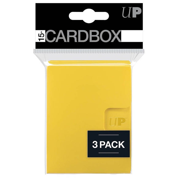 85499 3pk Yellow 15+ Card Box  Ultra Pro   