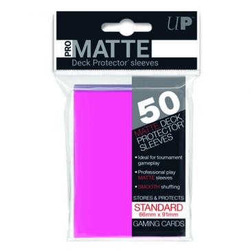 Ultra Pro Standard Card Game Sleeves 50ct Pro-Matte Bright Pink (84147) Supplies Ultra Pro   