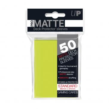 Ultra Pro Standard Card Game Sleeves 50ct Pro-Matte Bright Yellow (84149) Supplies Ultra Pro   