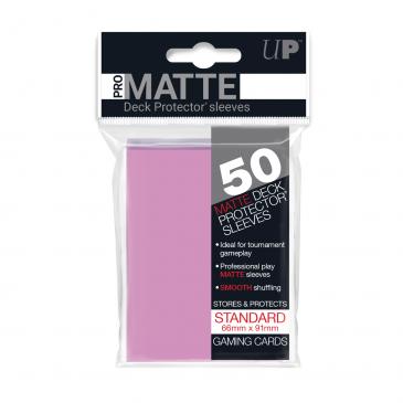 Ultra Pro Standard Card Game Sleeves 50ct Pro-Matte Pink (84185) Supplies Ultra Pro   