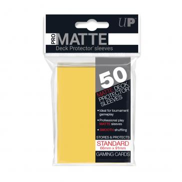 Ultra Pro Standard Card Game Sleeves 50ct Pro-Matte Yellow (84186) Supplies Ultra Pro   