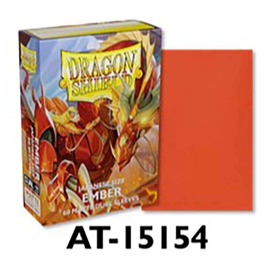 Dragon Shield 60ct Sleeves Japanese Size Matte Dual Ember Supplies Arcane Tinmen   