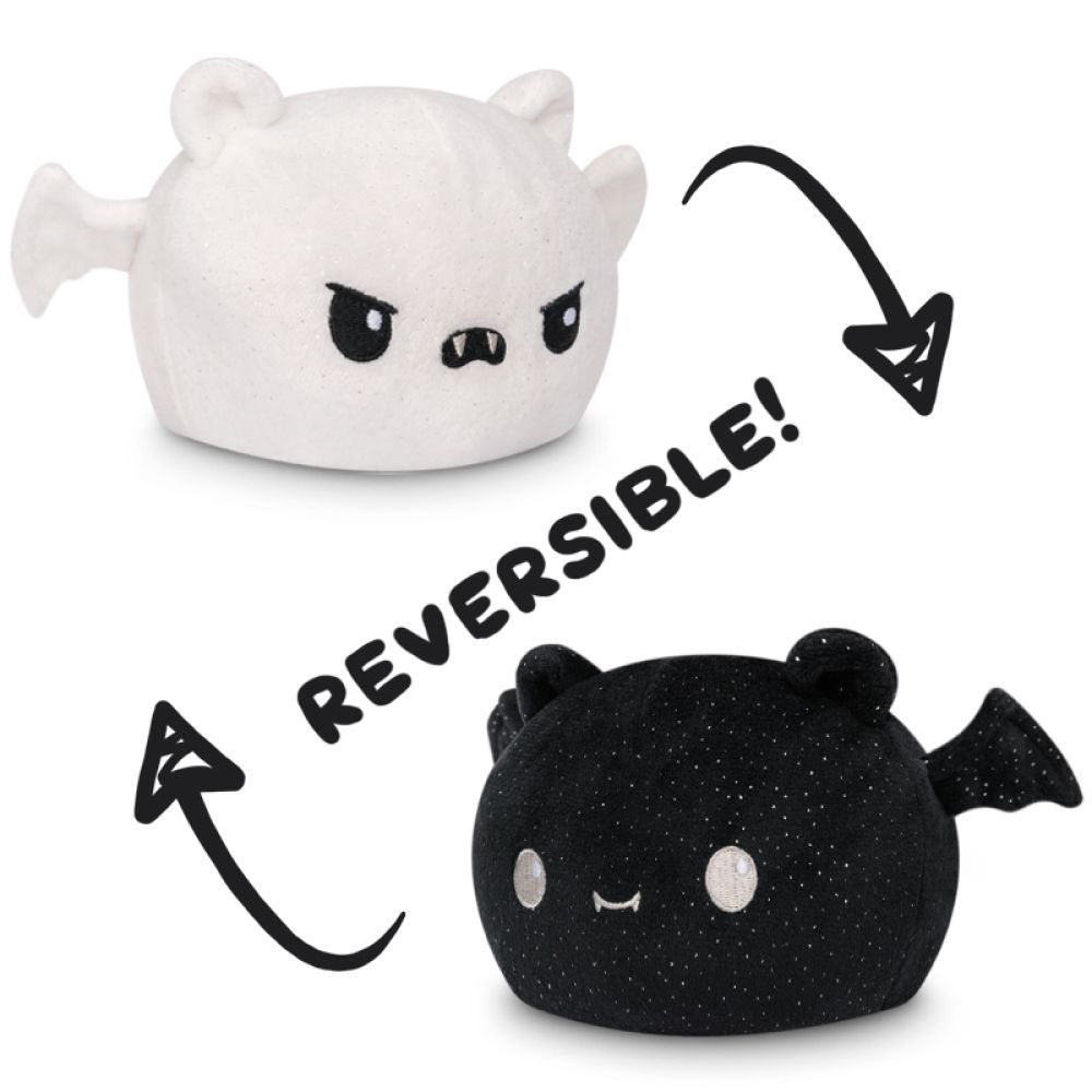Reversible Bat Black/White Plush Plushes TeeTurtle   