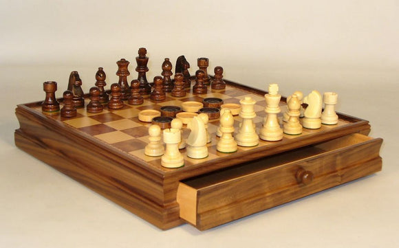 Chess/Checkers Walnut & Maple  Common Ground Games   