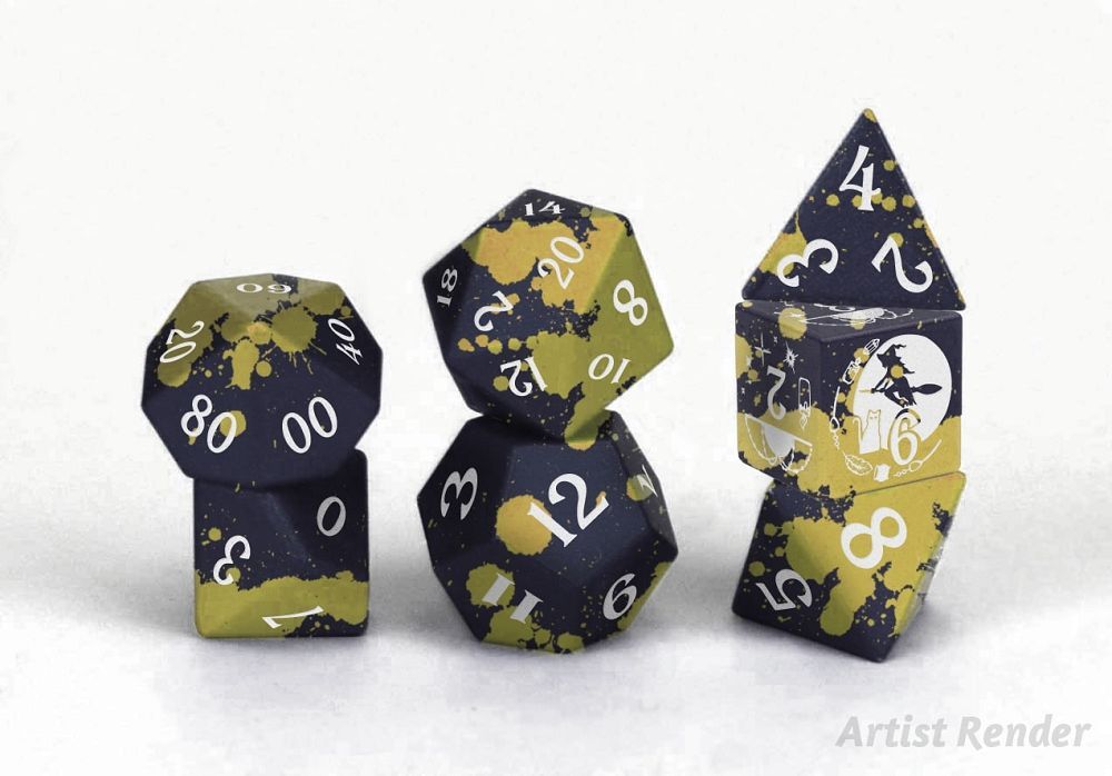 7ct Witch Toxic Aluminum Dice Dice Level Up Dice