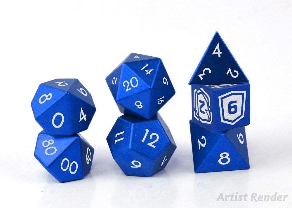 7ct Hold the Line Aluminum Dice Dice Level Up Dice