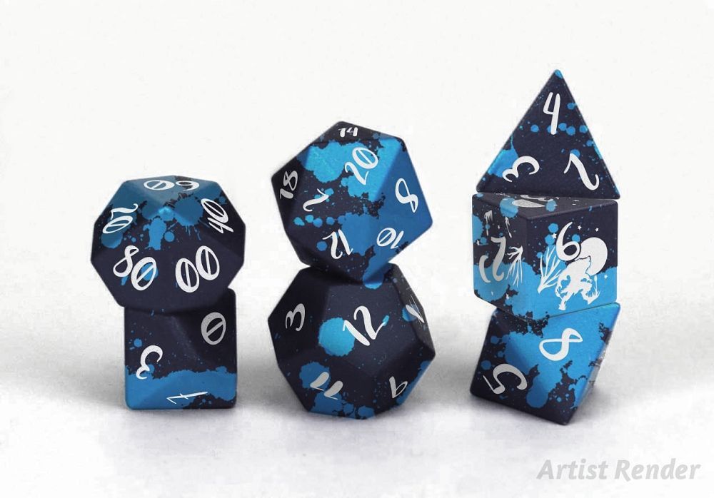 7ct Werewolf Aluminum Dice Dice Level Up Dice