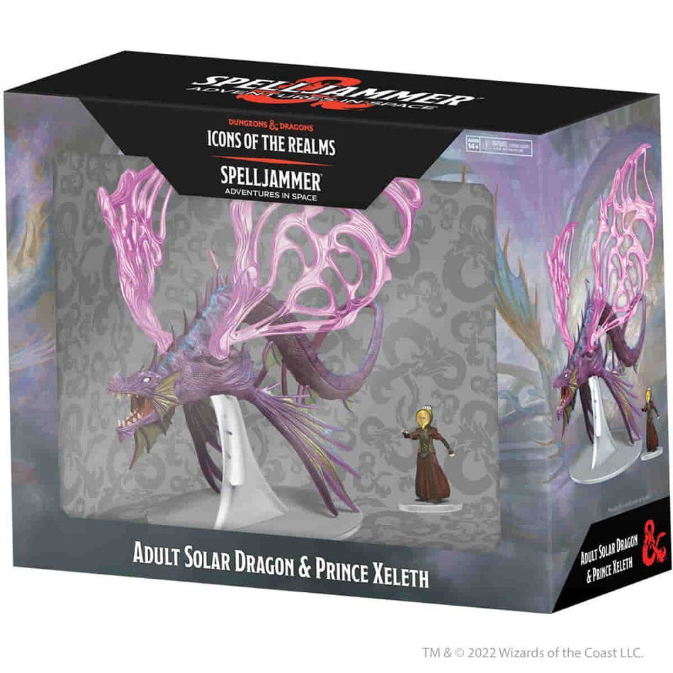 D&D Icons of the Realms: Spelljammer Adult Solar Dragon & Prince Xeleth Miniatures WizKids