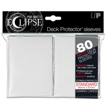 Ultra Pro Standard Card Game Sleeves 80ct PRO-Matte Eclipse White (85110) Supplies Ultra Pro   