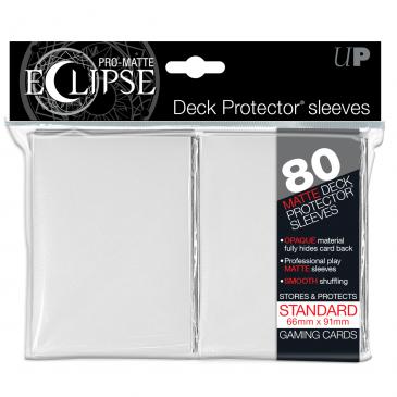 Ultra Pro Standard Card Game Sleeves 80ct PRO-Matte Eclipse White (85110) Home page Ultra Pro   