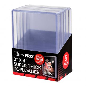 Ultra Pro 3" X 4" Super Thick 360pt Toploader 5ct (85239) Supplies Ultra Pro   