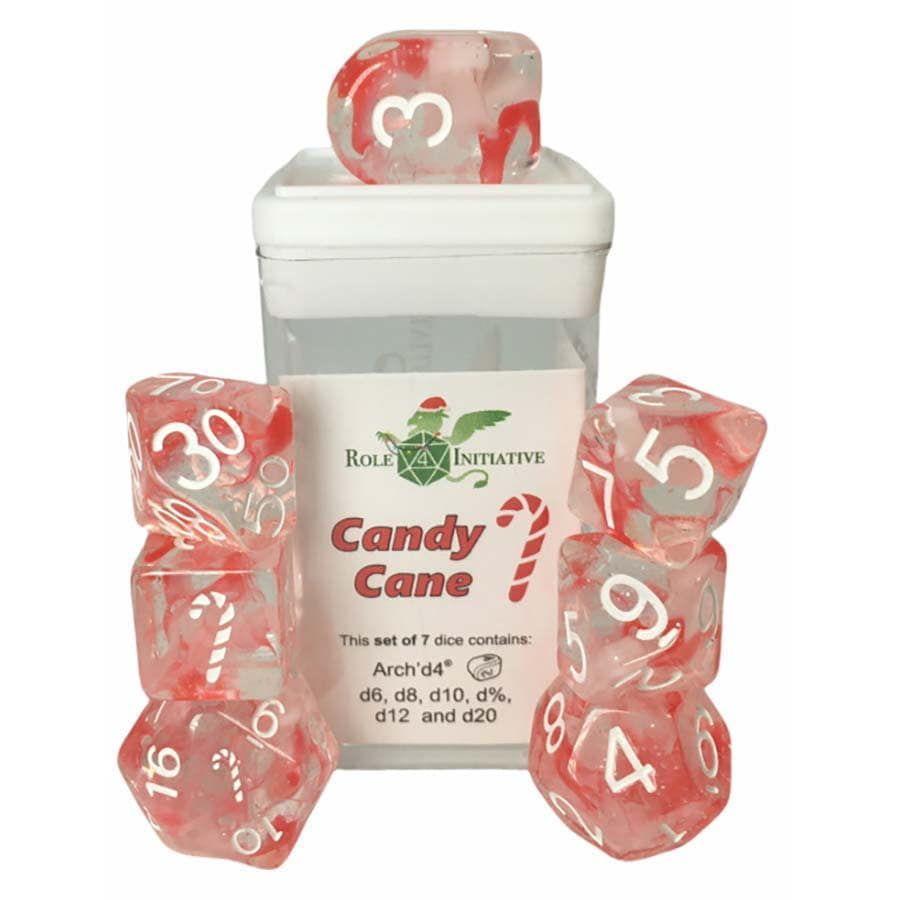 7ct Dice Diffusion Candy Cane Dice Role 4 Initiative