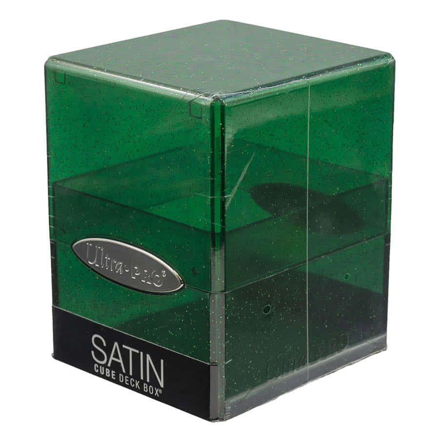16011 DB Satin Cube Glitter Green Supplies Ultra Pro   