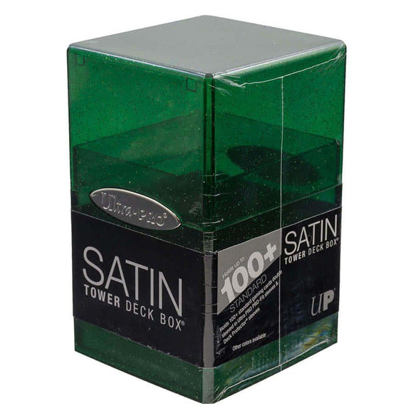 16015 DB Satin Tower Glitter Green  Ultra Pro   