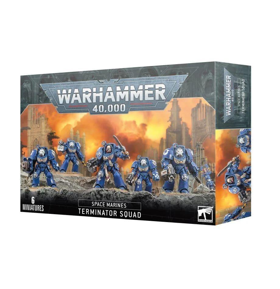 Warhammer 40K Space Marines: Terminator Squad Miniatures Games Workshop W40K SM Terminator Squad