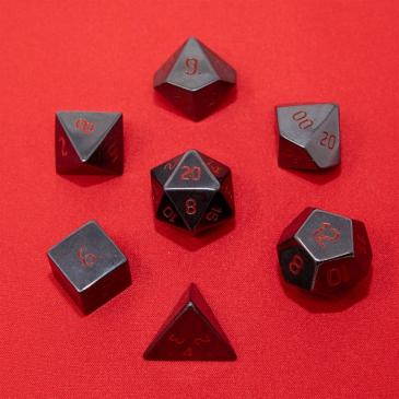 Ultra Pro Hematite Semi-Precious Gemstone 7ct Polyhedral Dice Set Dice Ultra Pro   