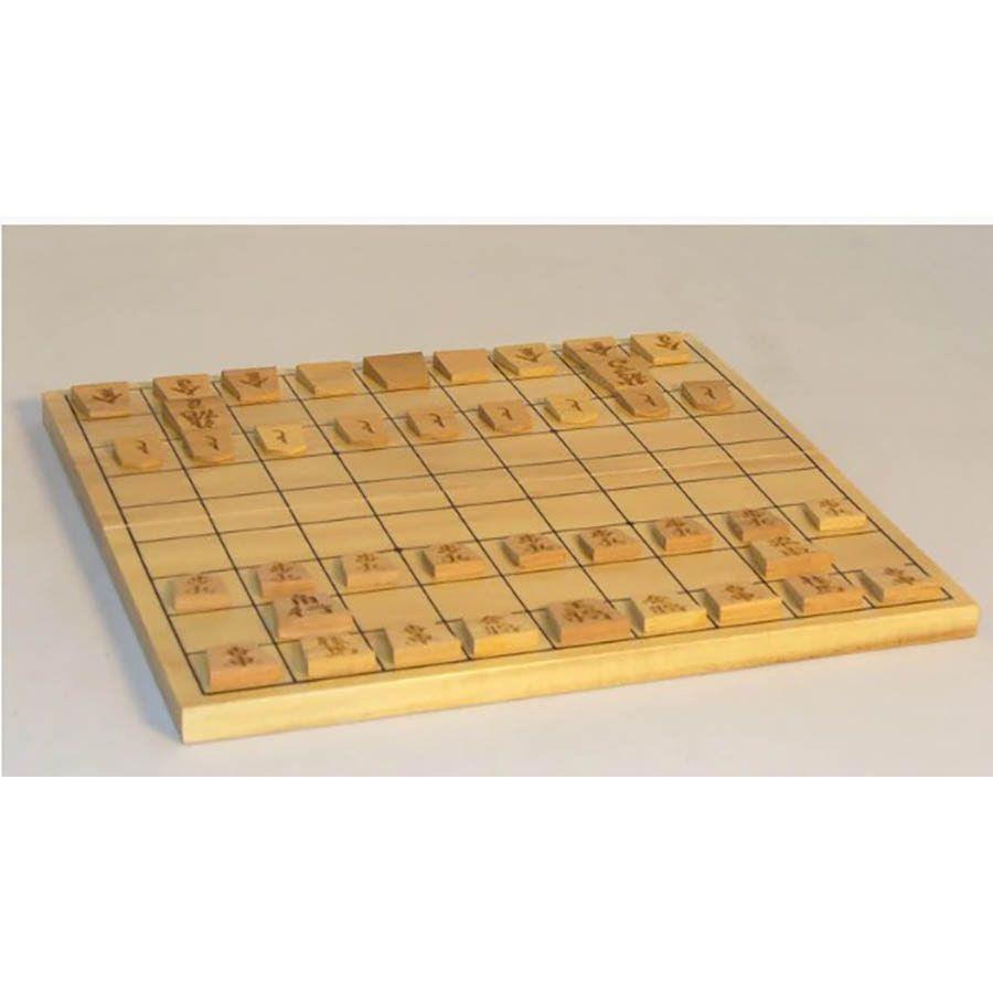 Folding Shogi Set with Engraved Wood Pieces Board Games WorldWise Imports   