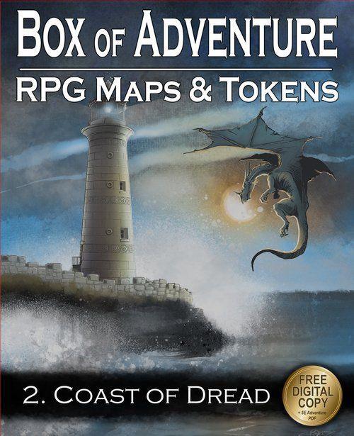 Box of Adventure: Coast of Dread RPG Maps Loke Battle Mats   