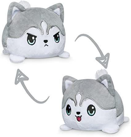 Reversible Husky Plush Happy/Angry Plushes TeeTurtle