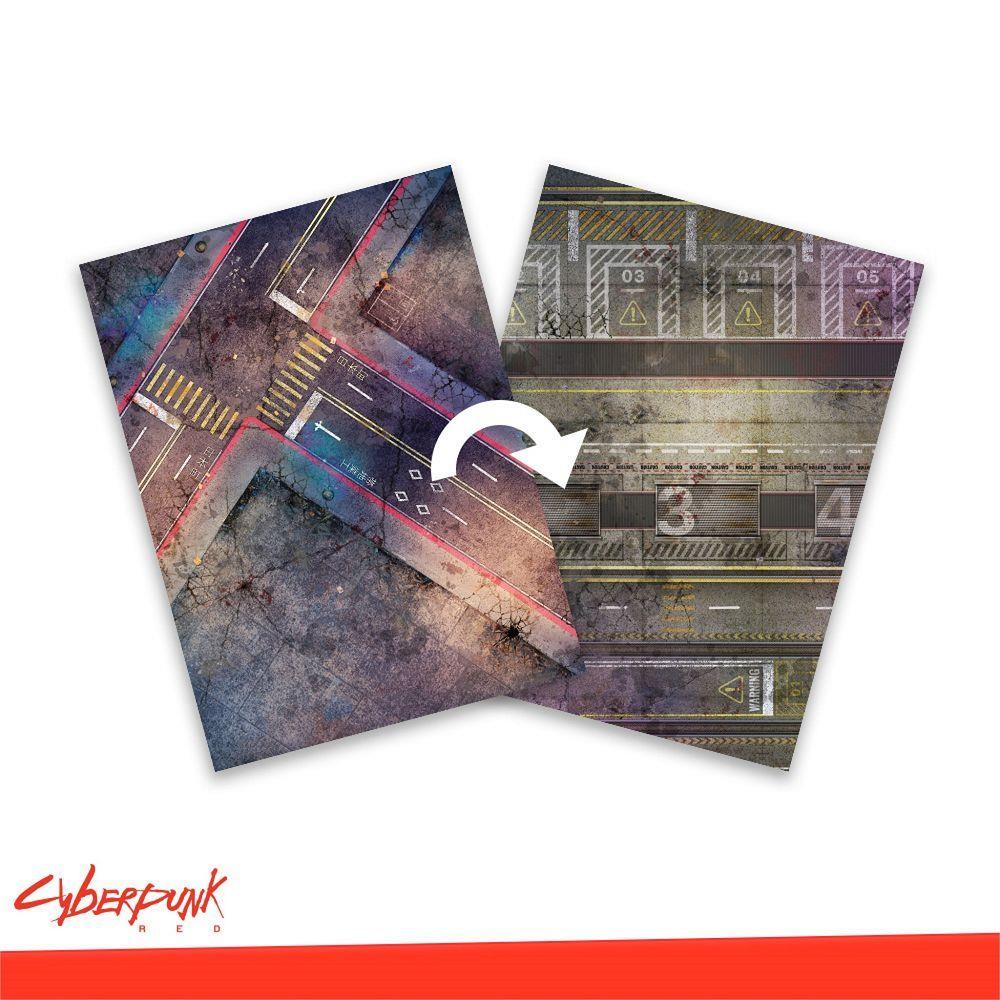 Cyberpunk RED Combat Zone: Game Mat 22x30 Miniatures Monster Fight Club   
