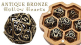 Hollow Hearts: Antique Bronze - Metal RPG Dice Set Dice Foam Brain Games