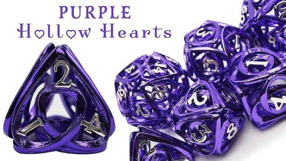 Purple Hollow Hearts 7-Set  Foam Brain Games   