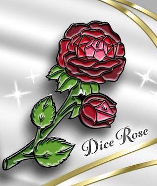 Dice Rose pin  Foam Brain Games   