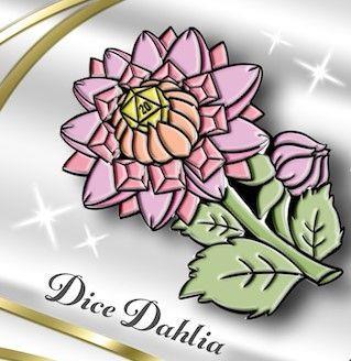 Dice Dahlia pin  Foam Brain Games   
