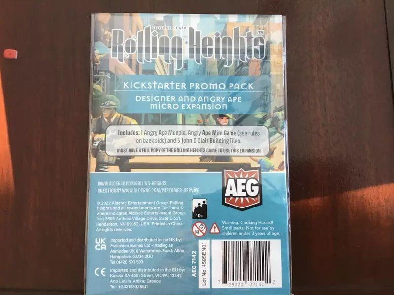 Rolling Heights KS Angry Ape Board Games Alderac Entertainment Group