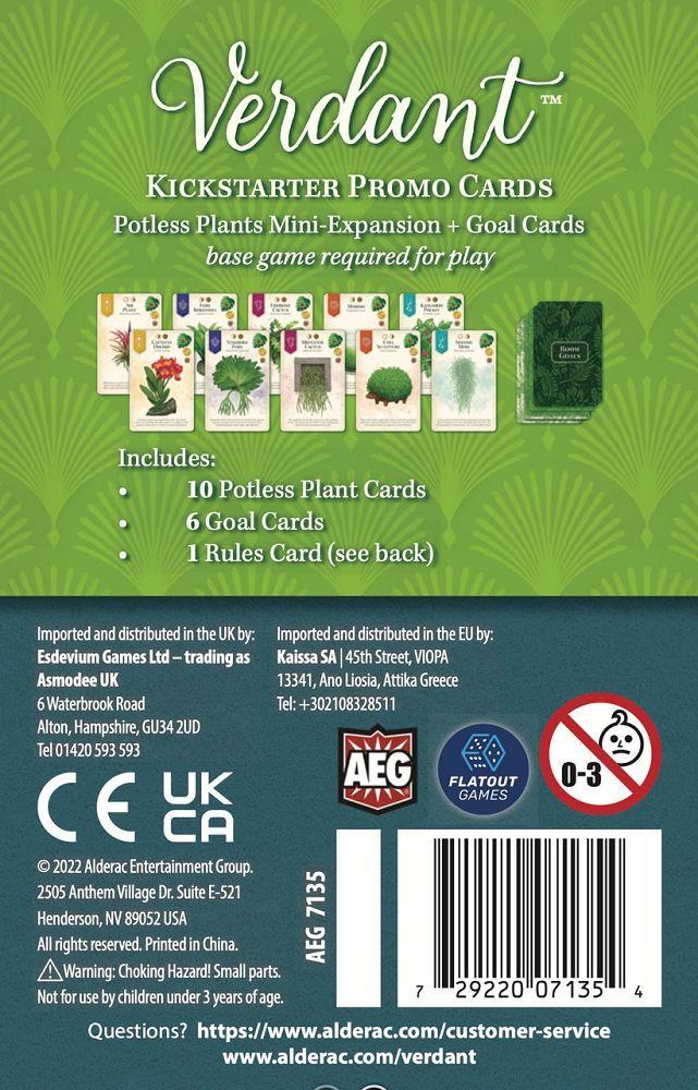 Verdant KS Promo Cards Board Games Alderac Entertainment Group