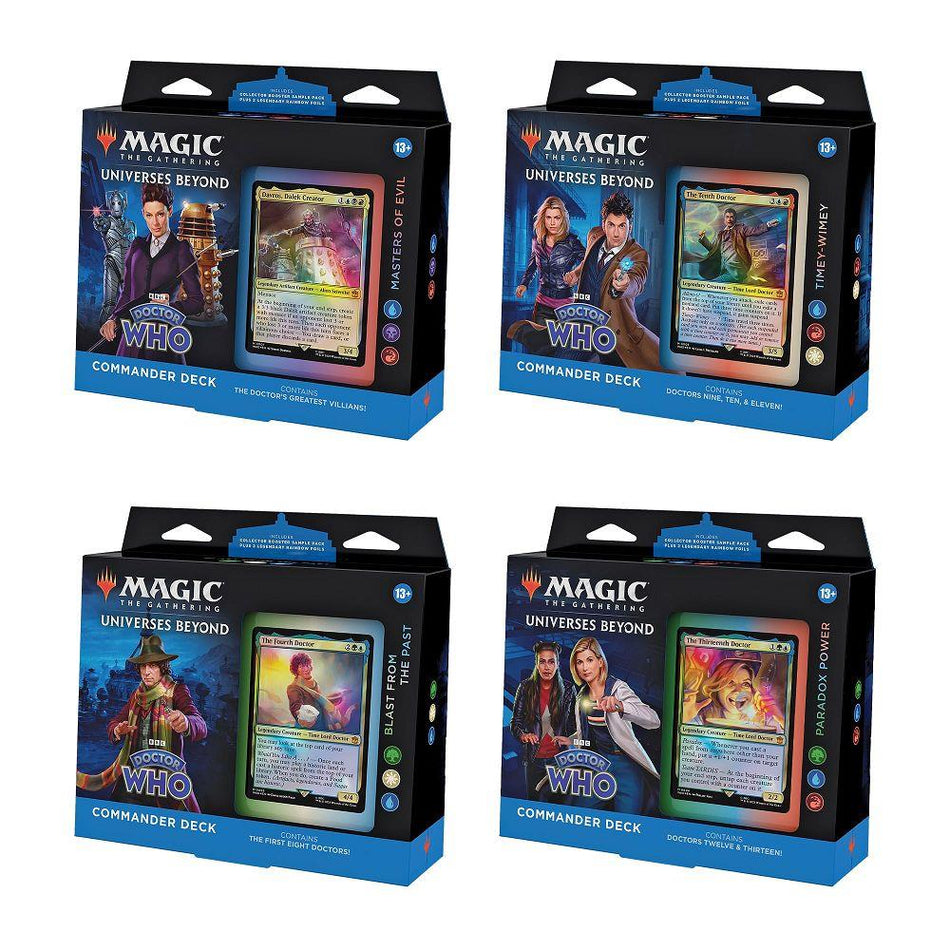 MTG: Doctor Who Commander All 4 Decks Trading Card Games Wizards of the Coast