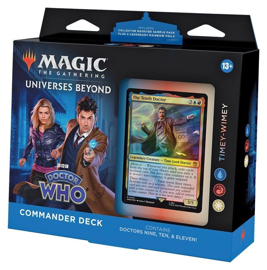 MTG: Doctor Who Commander: Timey Wimey: Doctors Nine, Ten, & Eleven Trading Card Games Wizards of the Coast