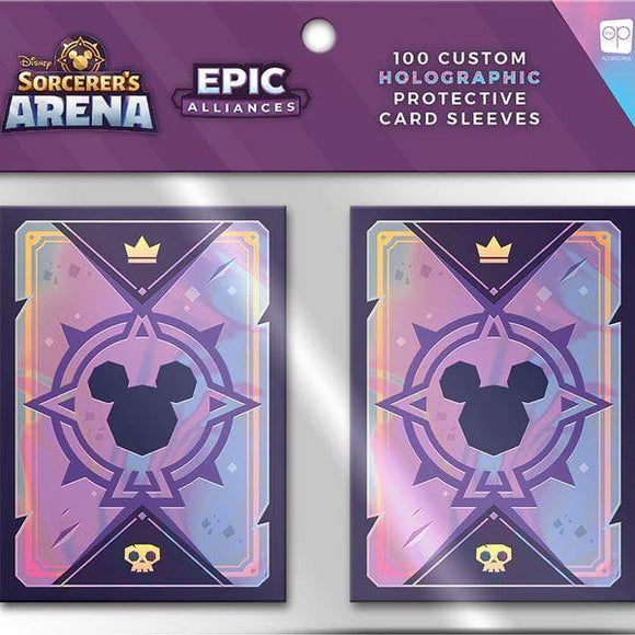 Disney Sorcerer's Arena: Holographic Sleeves 100ct (Lorcana TCG Compatible!) Supplies USAopoly   