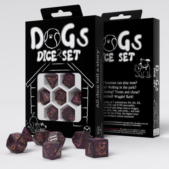 7ct Dogs Luna Black/Magenta Dice Q Workshop   