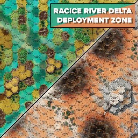 BattleTech BattleMap Racice River Delta/Deployment Zone Miniatures Catalyst Game Labs