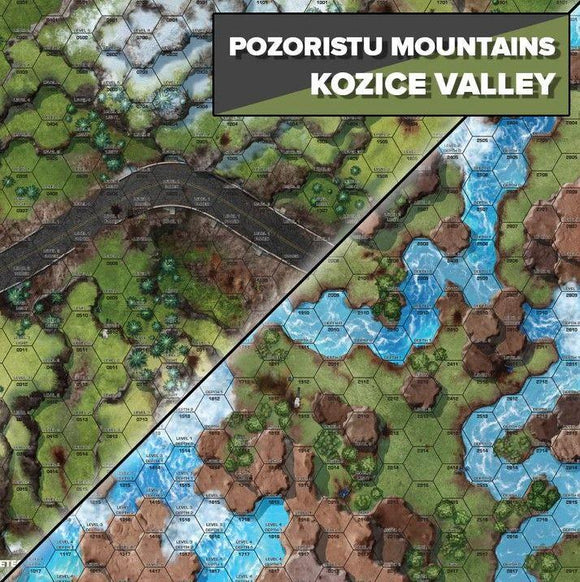 BattleTech BattleMap Pozoristu Mountains/Kozice Valley Supplies Catalyst Game Labs   