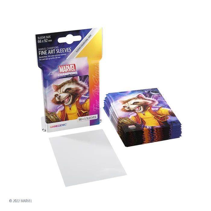Gamegenic 50ct Standard Size Art Sleeves Marvel Champions Rocket Raccoon Supplies Gamegenic   