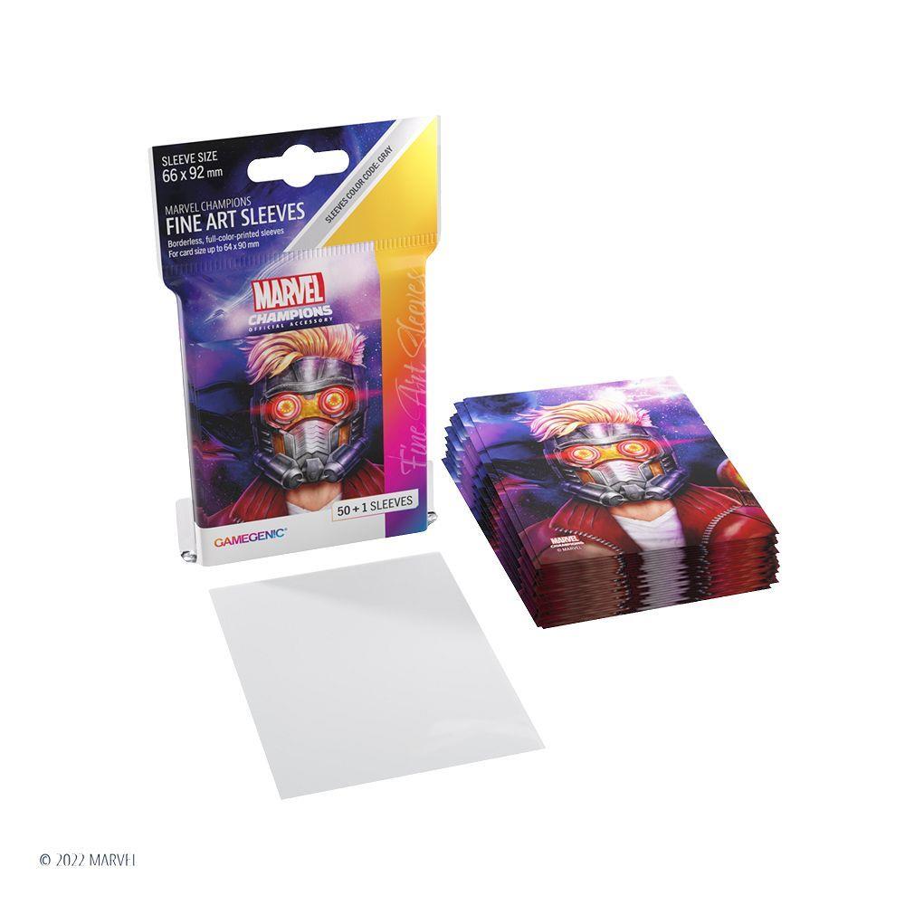Gamegenic 50ct Standard Size Art Sleeves Marvel Champions Star-Lord Supplies Gamegenic