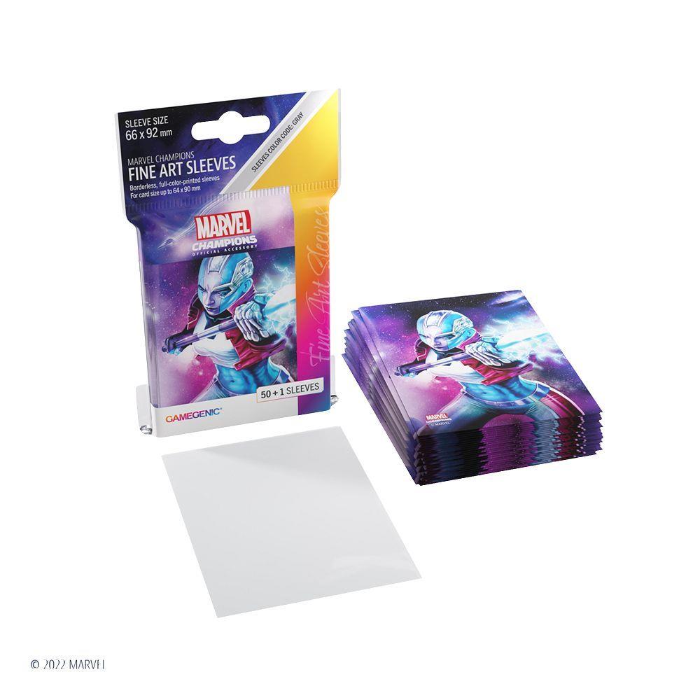 Gamegenic 50ct Standard Size Art Sleeves Marvel Champions Nebula Supplies Gamegenic