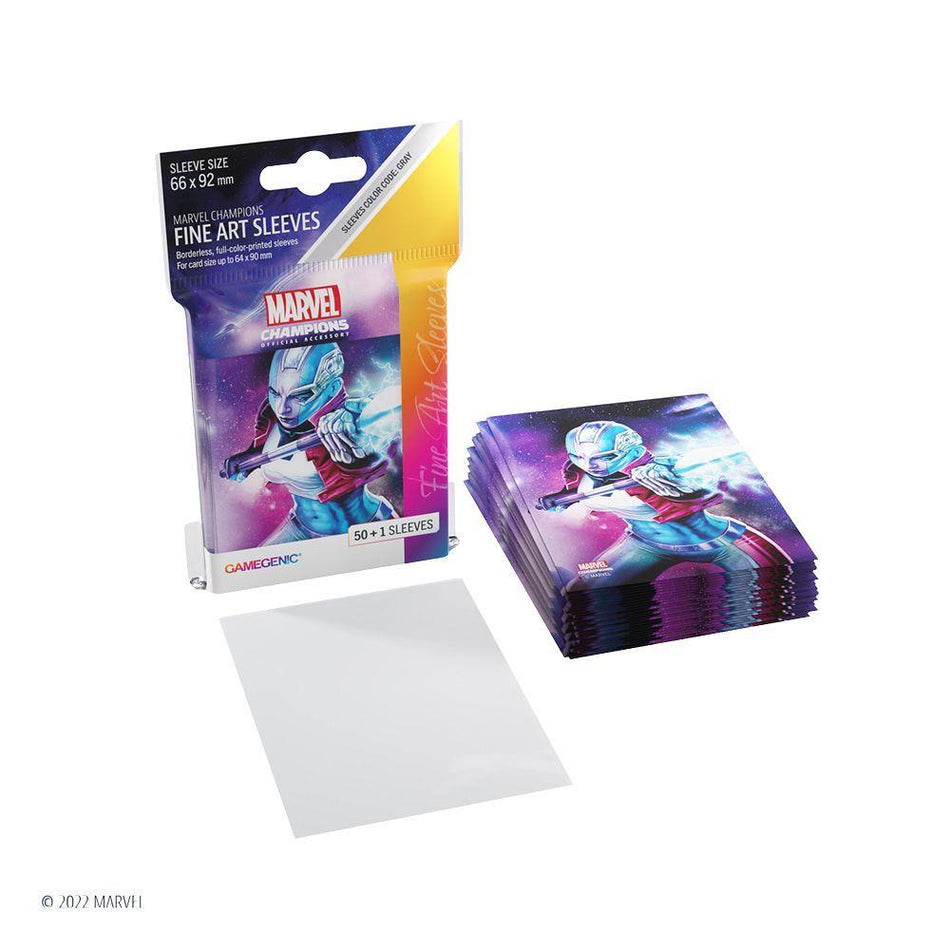 Gamegenic 50ct Standard Size Art Sleeves Marvel Champions Nebula Supplies Gamegenic