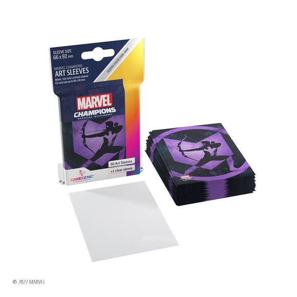 Gamegenic 50ct Standard Size Art Sleeves Marvel Champions Hawkeye  Asmodee   